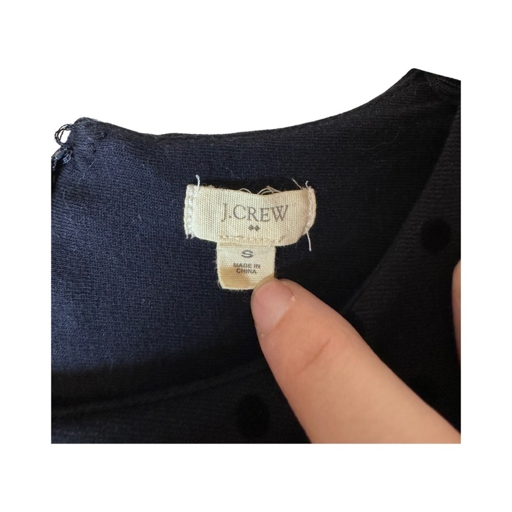 J. Crew Factory Ponte Dress in Velvet Dot - Picture 4 of 5